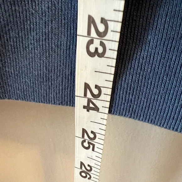 PINK Victoria's Secret Dusty Blue Pullover Hoodie Size Large - Picture 13 of 14